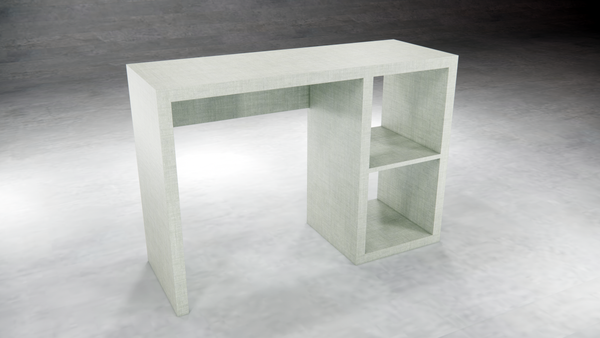 Wooden Desk with Built-In Side Shelves