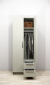2-Door Wardrobe with Bottom Drawers
