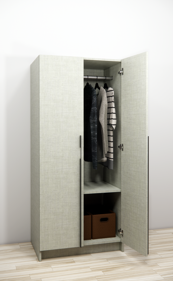 2-Door Wooden Wardrobe