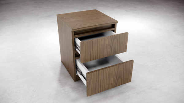 Wooden Nightstand with Drawers