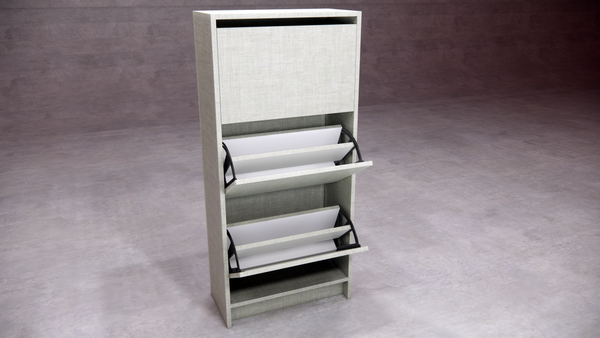 Tilt-Out Wooden Shoe Cabinet