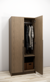 2-Door Wooden Wardrobe